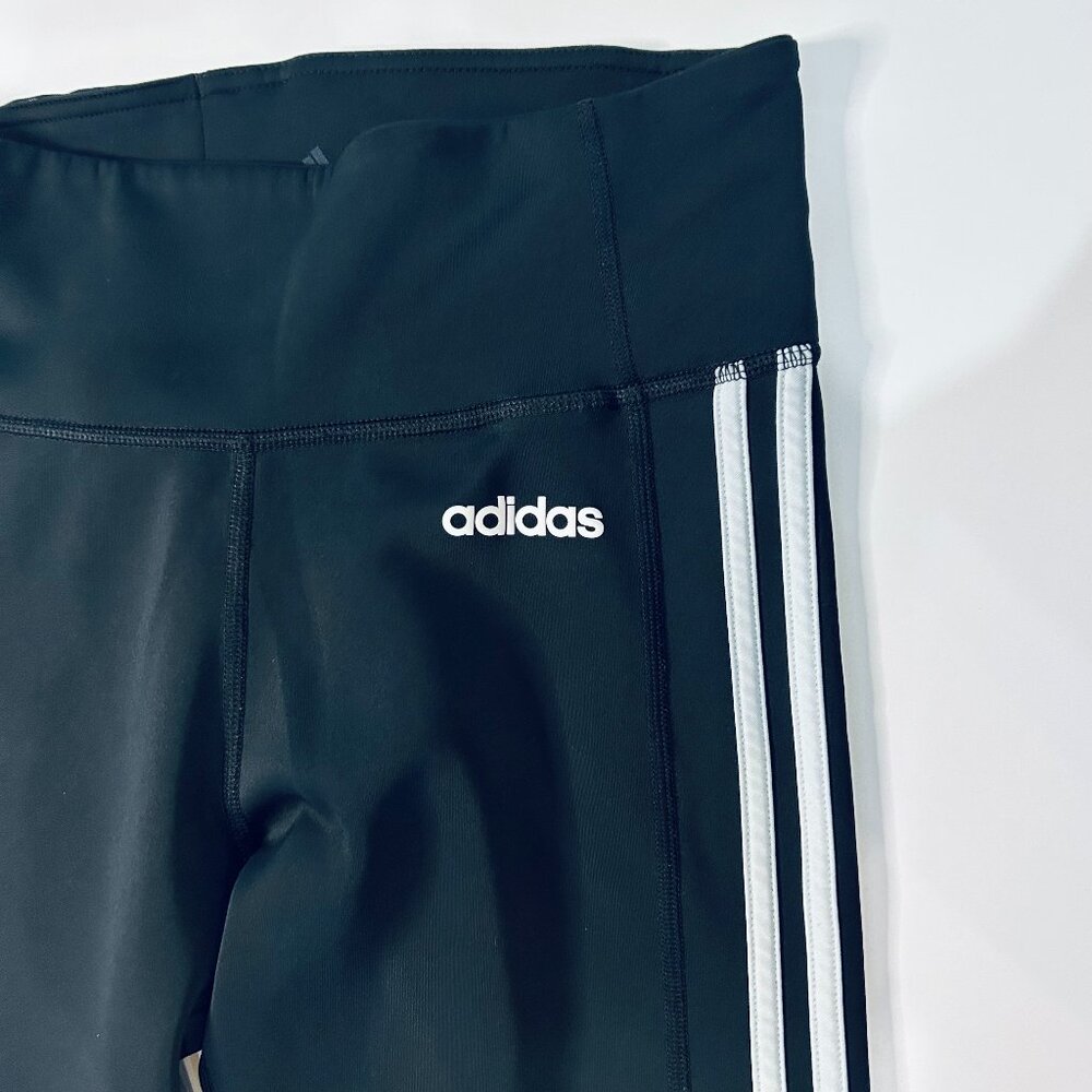 Women's Adidas Climalite 7/8 Legging  in Black w/3 white stripes Size Small